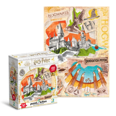 гр Пазл Hard-M "Harry Potter. Школа Гоґвортс та поле для Квідичу" 450 елементів 200503 (24) "DoDo"