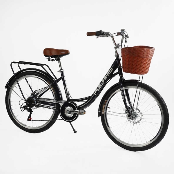 Велосипед міський Corso Polaris 26" PS-36620 + КОШИК