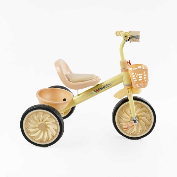 Велосипед 3-х колісний BS-33260 "Best Trike" колеса EVA переднє 12", заднє 10", сталева рама, УКР. ОЗВУЧУВАННЯ, світло, 2 кошики, в коробці