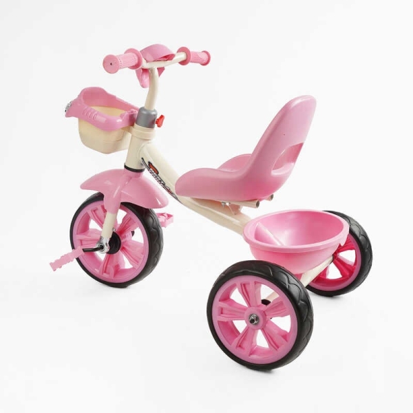 Велосипед 3-х колісний BS-60725 "Best Trike" (1) колеса EVA переднє 10’’, заднє 8’’, сталева рама, УКР. ОЗВУЧУВАННЯ, кошик, в коробці