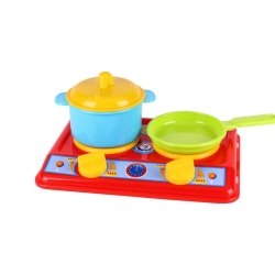 Кухня "Галинка 2" 1578 (20) "Technok Toys", плита, каструля, сковорідка, кришка, 20 см, в пакеті