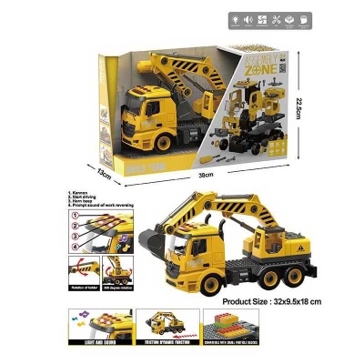 Машина-конструктор YW 9070 B (24/2) світло, звук, інерція, в коробці