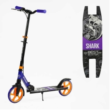 Самокат двоколісний "Best Scooter" SH-10042 (4) "SHARK", з ручним гальмом, затискач керма, колеса PU - 20 см, 1 амортизатор, в коробці