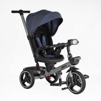 Велосипед 9155/303-19 BestTrike "Marco" поворотне сидіння, складне кермо, колеса з прогумованим PU, кошик, телескопічна ручка, фара музична