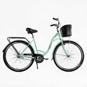 Велосипед міський Corso FORTUNA 28" FR-28403 + КОШИК одношвидкісний, сталева рама 20", корзина, багажник