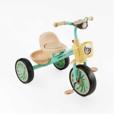 Велосипед 3-х колісний BS-33461 "Best Trike" колеса EVA переднє 12", заднє 10", сталева рама, УКР. ОЗВУЧУВАННЯ, світло, 2 кошики, в коробці