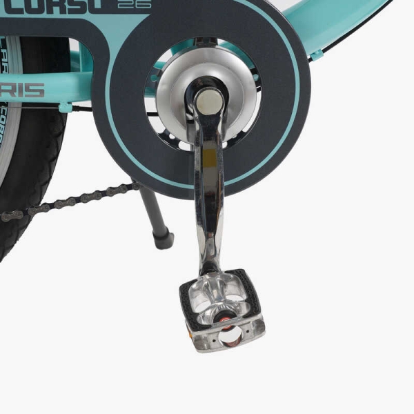 Велосипед міський Corso Polaris 26" PS-63909 + КОШИК сталева рама 16.5", Shimano 7 швидкостей, корзина, багажник