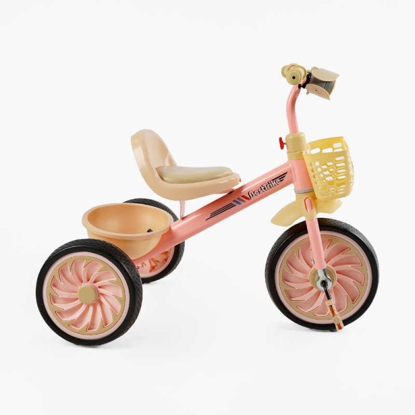 Велосипед 3-х колісний BS-34944 "Best Trike" колеса EVA переднє 12", заднє 10", сталева рама, УКР. ОЗВУЧУВАННЯ, світло, 2 кошики, в коробці