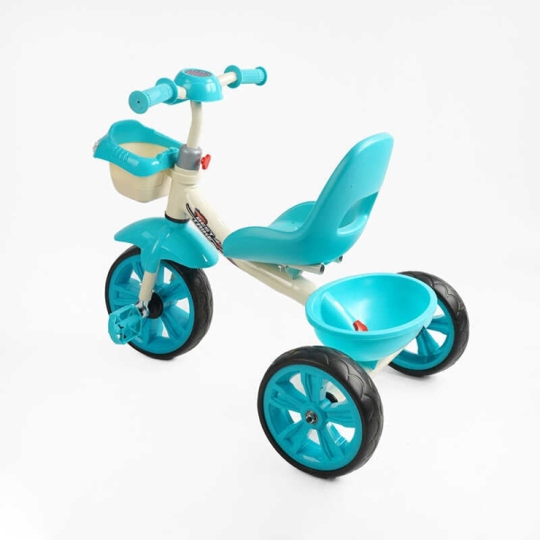 Велосипед 3-х колісний BS-60985 "Best Trike" колеса EVA переднє 10", заднє 8", сталева рама, УКР. ОЗВУЧУВАННЯ, кошик, в коробці