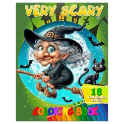 Розмальовка 18 кольорових малюнків "Very Scary" 9789655322866 (50) "Jumbi"