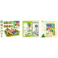 М'яка книжка-бізіборд C 73097 (32) “Ферма”, фетр, елементи на липучках, пискавка, пальчикові ігри, вивчення тварин, овочів, форм, в пакеті