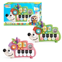 Піаніно "Їжачок веселун" 37746 (72) "WToys", 2 кольори, ОЗВУЧУВАННЯ УКРАЇНСЬКОЮ МОВОЮ, 10 казок, 10 пісень, барабан, ноти, цифри, підсвічування, брязкальце, прорізувач, в коробці
