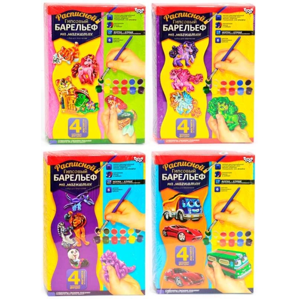 гр Барельєф мал РГБ-02-01,02,03, (12) "Danko Toys", 6 видів, у коробці