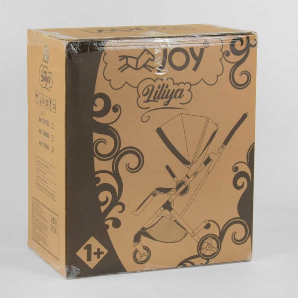 Візок прогулянковий дитячий "JOY" Liliya 10105 колір ВИШНЕВИЙ, футкавер