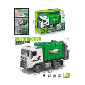 Спецтехніка JS 175 (48/2) "Сміттєвоз", масштаб 1:20, інерція, підсвічування, звуки, гумові колеса, рухомі елементи, в коробці